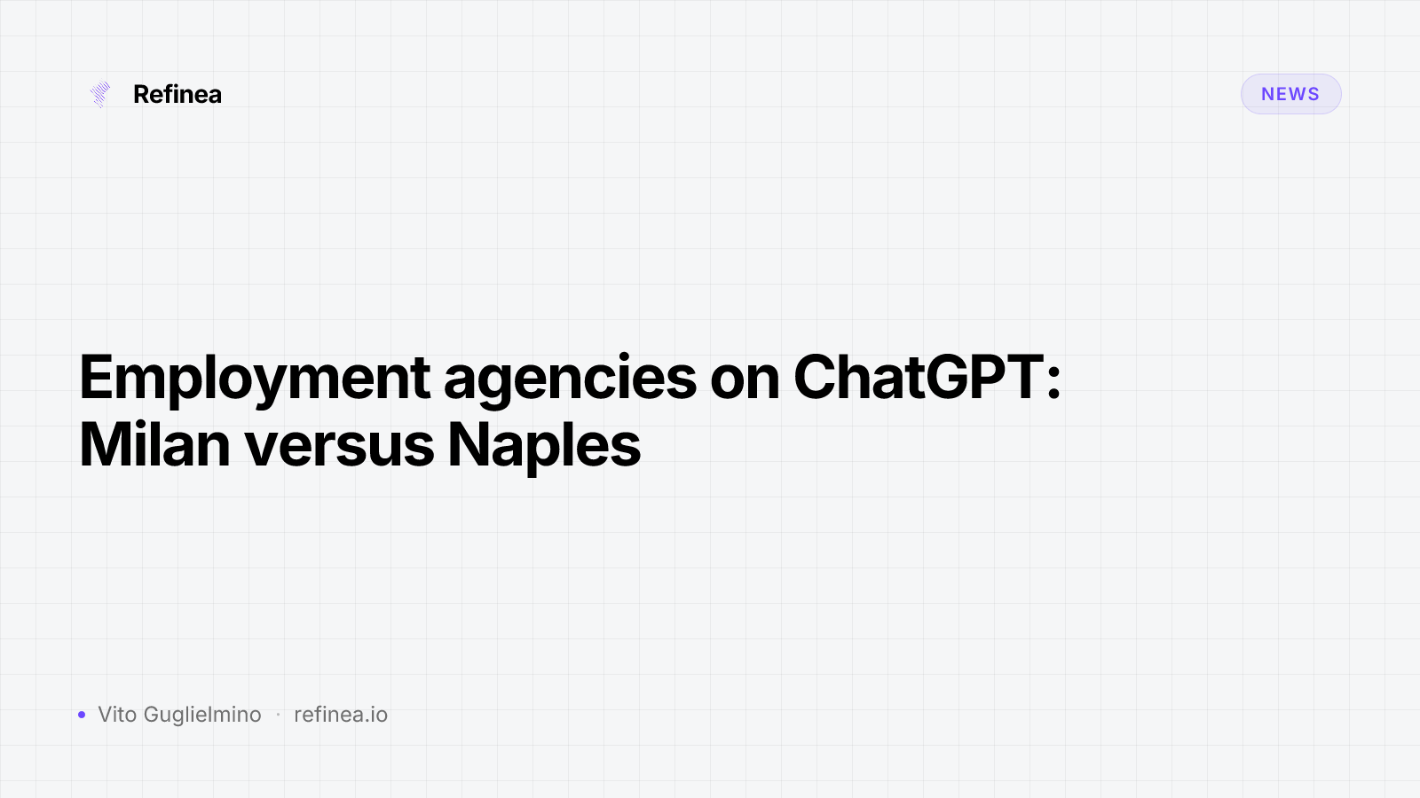 Employment agencies on ChatGPT: Milan versus Naples