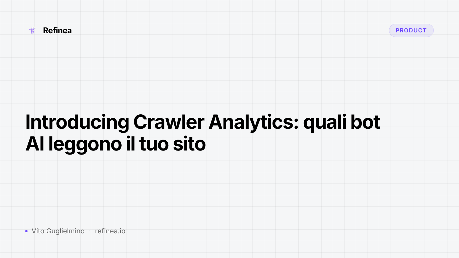 Introducing Crawler Analytics: quali bot AI leggono il tuo sito